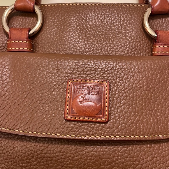 Dooney & Bourke brown leather bag with gold hardware- like new condition - Picture 3 of 16
